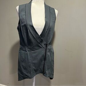 Porto Mercury Vest Sz 2 Medium Grey Graphite Made in San Fran EUC